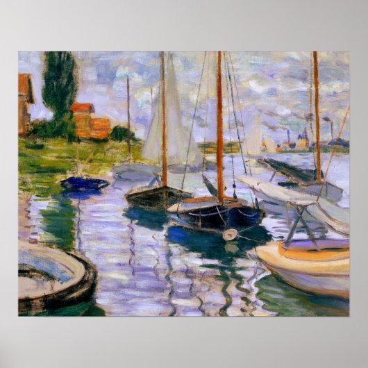 Claude Monet - Sailboten op de Seine Poster (Voorkant)