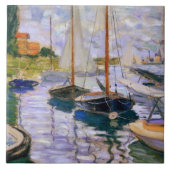 Claude Monet - Sailboten op de Seine Tegeltje (Voorkant)