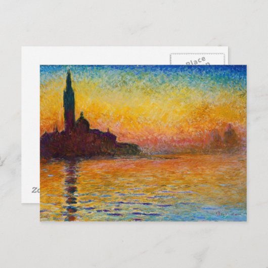 Claude Monet-San Giorgio Maggiore bij het Briefkaa Briefkaart (Voorkant / Achterkant)