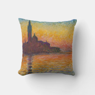 Claude Monet - San Giorgio Maggiore bij schemering Kussen