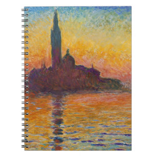 Claude Monet - San Giorgio Maggiore bij schemering Notitieboek