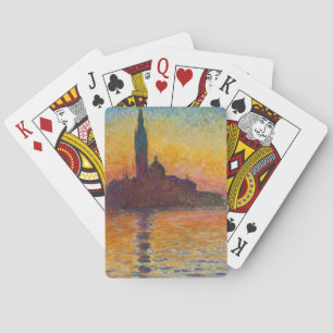 Claude Monet - San Giorgio Maggiore bij schemering Pokerkaarten