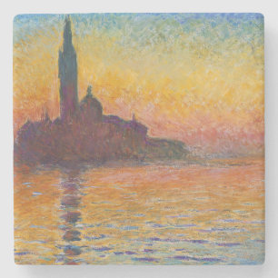 Claude Monet - San Giorgio Maggiore bij schemering Stenen Onderzetter