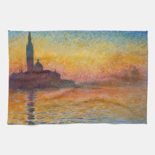 Claude Monet - San Giorgio Maggiore bij schemering Theedoek