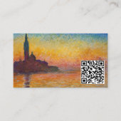 Claude Monet - San Giorgio Maggiore Dusk - QR-code Visitekaartje (Voorkant)