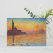 Claude Monet - San Giorgio Maggiore in Dusk Bedankkaart (Staand voorkant)