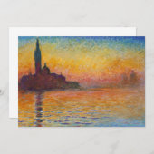Claude Monet - San Giorgio Maggiore in Dusk Bedankkaart (Voorkant / Achterkant)