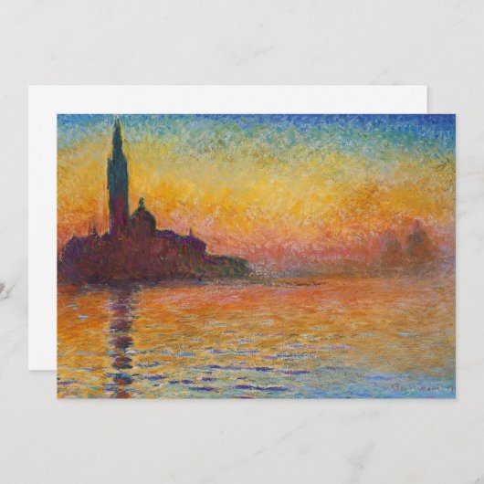 Claude Monet - San Giorgio Maggiore in Dusk Bedankkaart (Voorkant / Achterkant)