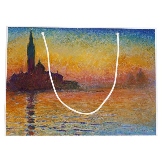 Claude Monet - San Giorgio Maggiore in Dusk Groot Cadeauzakje (Achterkant)