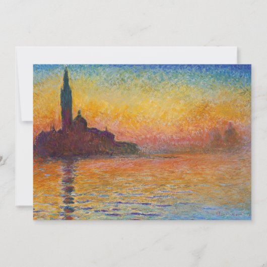 Claude Monet - San Giorgio Maggiore in Dusk Kaart (Voorkant)