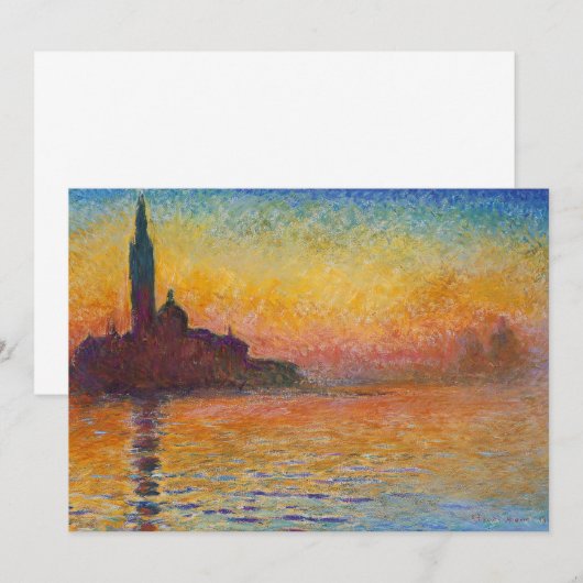 Claude Monet - San Giorgio Maggiore in Dusk Kaart (Voorkant / Achterkant)
