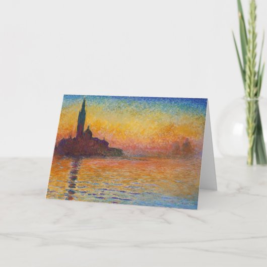 Claude Monet - San Giorgio Maggiore in Dusk Kaart (Voorkant)