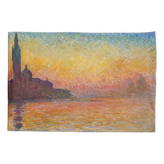 Claude Monet - San Giorgio Maggiore in Dusk Kussensloop (Achterkant)