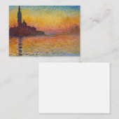 Claude Monet - San Giorgio Maggiore in Dusk Notitiekaartje (Voorkant / Achterkant)