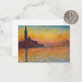 Claude Monet - San Giorgio Maggiore in Dusk Notitiekaartje (Voorkant / Achterkant in situ)