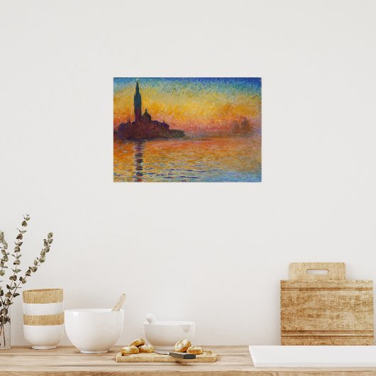 Claude Monet - San Giorgio Maggiore in Dusk Poster (Keuken)