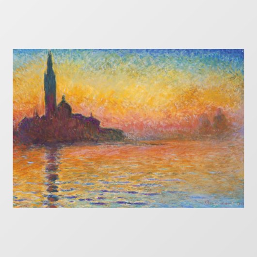 Claude Monet - San Giorgio Maggiore in Dusk Raamsticker (Vel)