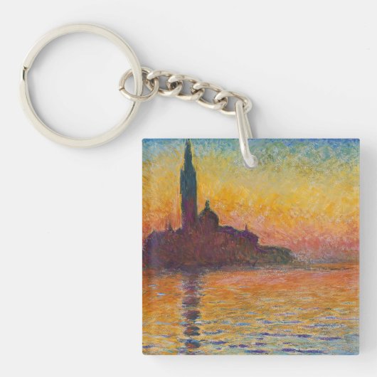 Claude Monet - San Giorgio Maggiore in Dusk Sleutelhanger (Voorkant)