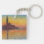 Claude Monet - San Giorgio Maggiore in Dusk Sleutelhanger (Achterkant)