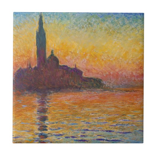 Claude Monet - San Giorgio Maggiore in Dusk Tegeltje (Voorkant)