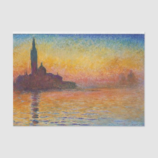 Claude Monet - San Giorgio Maggiore in Dusk Tissuepapier (Voorkant)