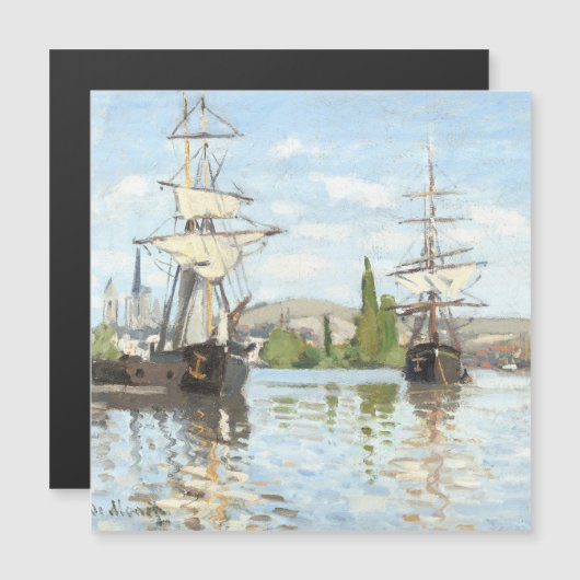 Claude Monet. Schepen die op de zegen in Rouen rij (Voorkant / Achterkant)