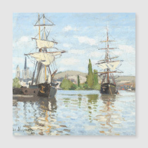Claude Monet. Schepen die op de zegen in Rouen rij