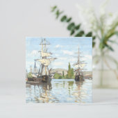 Claude Monet. Schepen die op de zegen in Rouen rij (Staand voorkant)