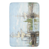 Claude Monet. Schepen die op de zegen in Rouen rij Badmat (Voorkant Verticaal)