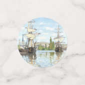 Claude Monet. Schepen die op de zegen in Rouen rij Confetti (Kleine voorkant)