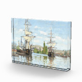 Claude Monet. Schepen die op de zegen in Rouen rij Fotoblokken (Rechts)