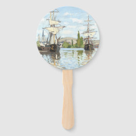 Claude Monet. Schepen die op de zegen in Rouen rij Handwaaier