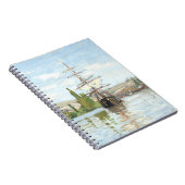 Claude Monet. Schepen die op de zegen in Rouen rij Notitieboek (Rechterzijde)