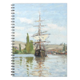Claude Monet. Schepen die op de zegen in Rouen rij Notitieboek