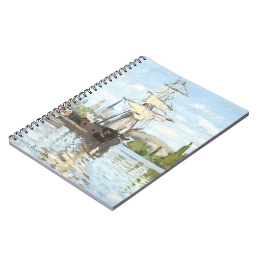 Claude Monet. Schepen die op de zegen in Rouen rij Notitieboek (Linkerzijde)