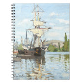 Claude Monet. Schepen die op de zegen in Rouen rij Notitieboek (Voorkant)