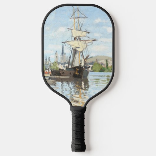Claude Monet. Schepen die op de zegen in Rouen rij Pickleball Paddle (Voorkant)
