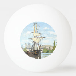 Claude Monet. Schepen die op de zegen in Rouen rij Pingpongbal