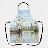 Claude Monet. Schepen die op de zegen in Rouen rij Schort (Voorkant)