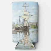 Claude Monet. Schepen die op de zegen in Rouen rij Seltzer Blikjeskoeler (Voorkant)