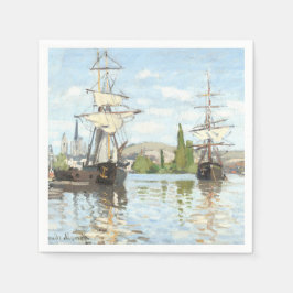 Claude Monet. Schepen die op de zegen in Rouen rij Servet