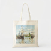 Claude Monet. Schepen die op de zegen in Rouen rij Tote Bag (Voorkant)