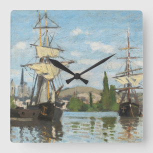 Claude Monet Schepen die op de zegen in Rouen va Vierkante Klok
