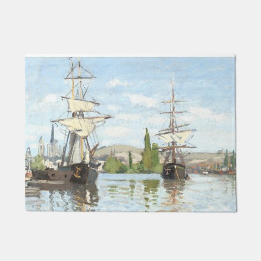 Claude Monet. Schepen varen op de Seine bij Rouen Deurmat (Voorkant)