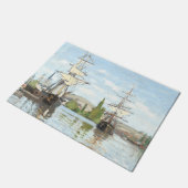 Claude Monet. Schepen varen op de Seine bij Rouen Deurmat (Schuin)