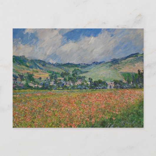 Claude Monet Schilderen, Poppy Field bij Giverny Briefkaart (Voorkant)