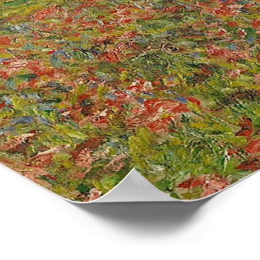 Claude Monet Schilderen, Poppy Field bij Giverny Poster (Hoek)