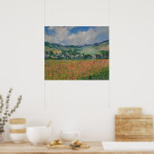 Claude Monet Schilderen, Poppy Field bij Giverny Poster (Keuken)