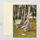 Claude Monet Schilderend, Rand van een Bos door Sa (Voorkant / Achterkant)