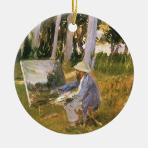 Claude Monet Schilderend, Rand van een Bos door Sa Keramisch Ornament